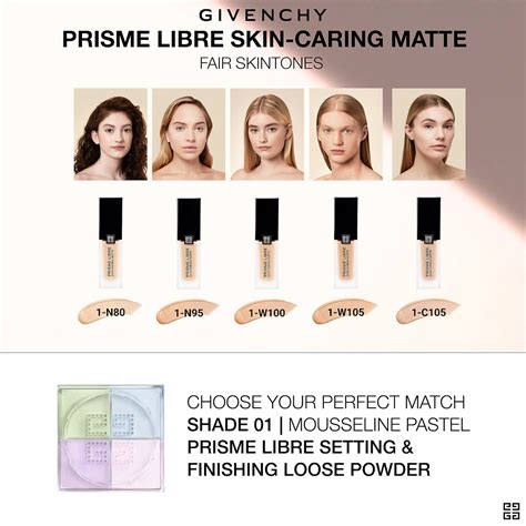 givenchy foundation colour chart|Prisme Libre Skin.